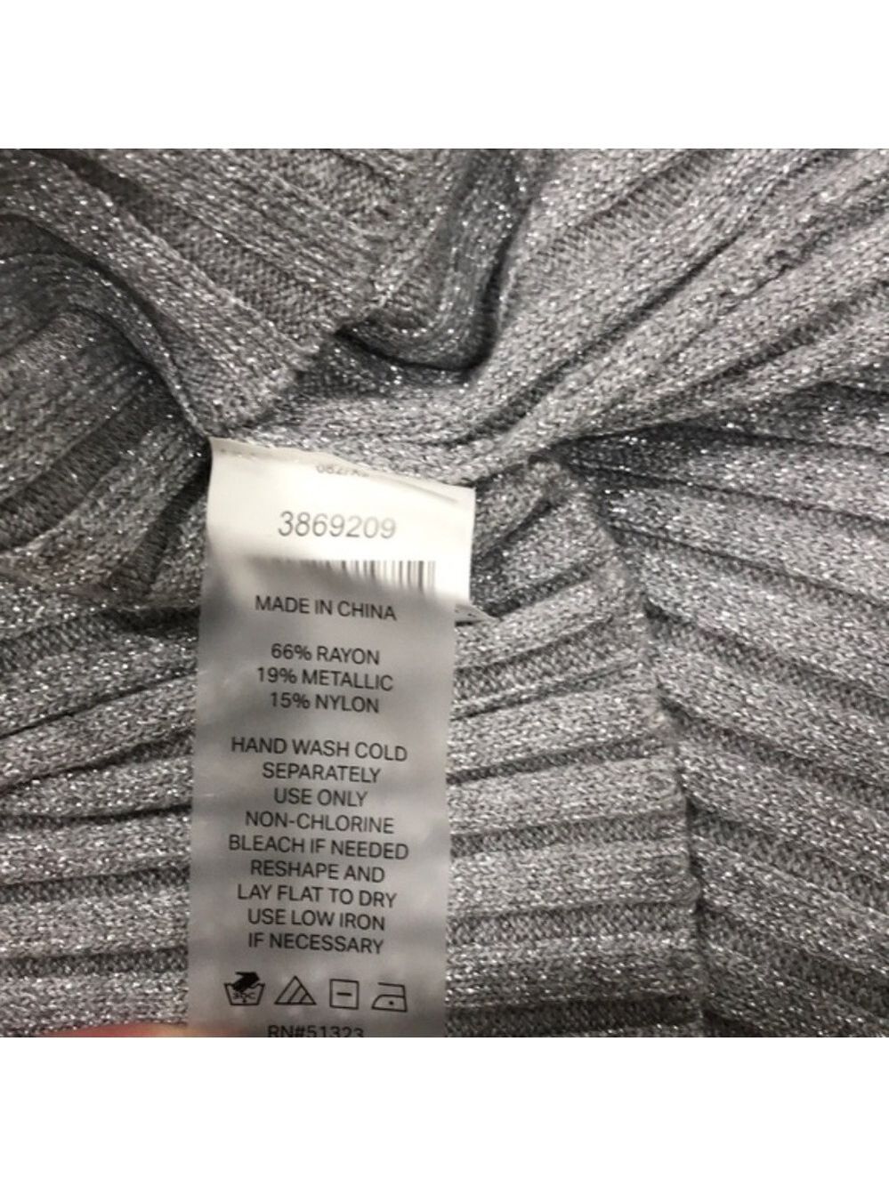 Court & Rowe Metallic Mock Neck Ribbed Sweater - Picture 2 of 6